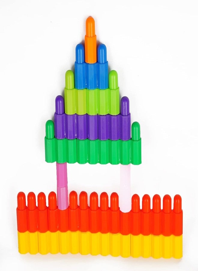 VERAT مجموعة مكعبات بناء فيرات 85 قطعة - لعبة تعليمية STEM لتنمية دماغ الطفل - لعبة ما قبل المدرسة ورياض الأطفال - Image 2